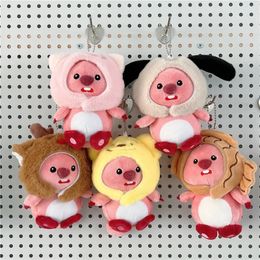 Hot selling cute and cute beaver pendant plush toy doll bag hanging decoration keychain cloth doll