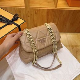 Advanced texture soft leather grid chain small style single portable square 70% Off Store wholesale