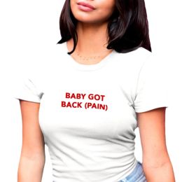 T-shirt BABY GOT BACK (PAIN) White Summer Cotton TShirt