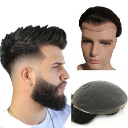 NLW Toupee for Men Human Hair Prothesis Mens Szwajcarskie koronkowe włosy System wymiany włosów Podstawa 108 kawałków włosów 240314