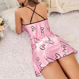 Women's Sleepwear Women Nightgown Adjustable Strap Silky Satin With V Neck Backless Design For Breathable