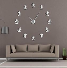 Classic Cartoon Modern Design Anime Themed Mouse Kitchen DIY Wall Clock 3d Saat reloj de pared Watch Housewarming Gift Kids Room Y5248569