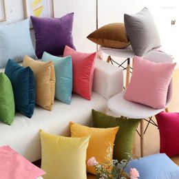 Pillow 24 Colours Velvet Solid Home Pillows Retro Soft Throw Cover For Living Room Sofa Couch With Insert Hugs