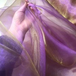 200*150cm Two-color Gradient Organza Fabric Clothing Design Dress Wedding Creative Fabric DIY Sewing Material 240309