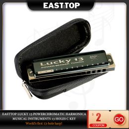 Instruments EASTTOP LUCKY 13 Harmonica Musical instruments 13 Holes Power Bender Key For Beginners