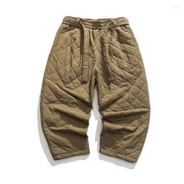 Men's Pants 2024 Autumn Winter Thick Quilted Harem Men Chinese Style Warm Trousers Male Harajuku Sweatpants Jogging Oversized