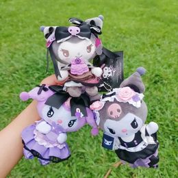 2024 Wholesale Cute Kuromi maid outfit plush toy Backpack pendant Keychain girl heart gift