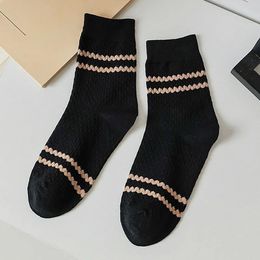 Men's Socks Girls Size 1 Men Warm Man Stripe Solid Color Winter
