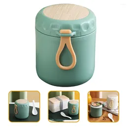 Dinnerware Sets Handheld Airtight Cup Travel Metal Container With Lid Insulated Soup Holder Plastic Portable Milk