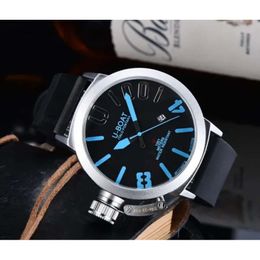 U Big Boat Wrist Watches 2023 Three Stitches White Case Mens Watch Sports Classic 50mm Quartz Watches Top Luxury Brand Clock 909