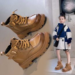 HBP Non-Brand New Winter Kid Shoes PU Leather Waterproof Boots Kids Snow Boots Brand Girls Boys Shoes Children Fashion Boots For Kids