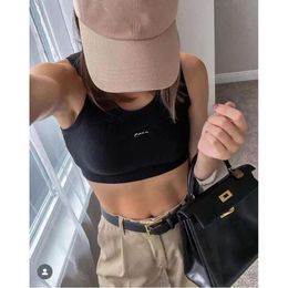 Designer T-Shirt Women's Womens Tops T Shirts Knits Tees Regular Cropped Tank Top Jersey Tanks Embroidered Fitness Sports Bra 840 Changhao01 836