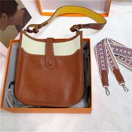 New Tree Jelly Leather Fabric Contrast 21/29cm Single Shoulder Crossbody Womens 60% Off Store Online