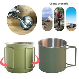 Tumblers 330ml Stainless Steel Camping Cup Coffee Wine Outdoor Water Stackable Lightweight Tableware Supplies 87HA