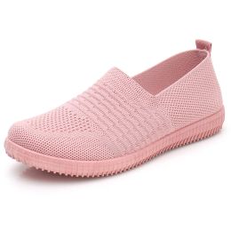 Boots 2022 Women Fashion Ballet Flats Work Shoes Ladies Knitted Mesh Loafers Breathable Female SlipOn Boat Shoes Casual Sport Sneaker