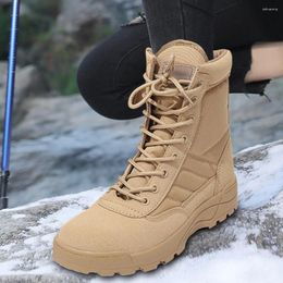 Fitness Shoes Mountaineering Lace Up Winter Tactical Military Boots Breathable Hunting Training Lightweight Non-Slip For Men