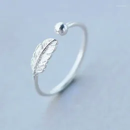 Wedding Rings Charm Feather Ring For Women Men Vintage Boho Knuckle Party Punk Jewellery Girls Gift 2024