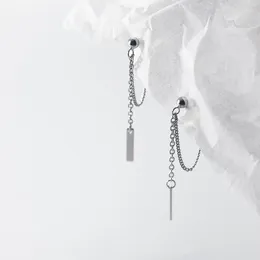 Dangle Earrings 1 PCS 925 Sterling Silver Tassel Long Chain After Hanging Type Drop For Women Party Wedding Jewellery Gift B164
