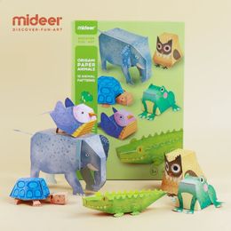 Mideer Children Handcraft Paper 3D Cartoon Animal Origami Kids DIY Craft Learning Educational Interactive Toys MD4082 240305