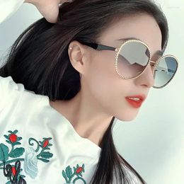 Sunglasses Retro Round Polarised For Women Brand Designer Personalised Gradient Colour Lens Glasses UV400