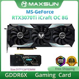 MAXSUN Full New RTX 3070 Ti iCraft OC 8G Gaming Video Graphics Card GDDR6X Memory 256Bit DP*3 HDMI2.1 PCIE4.0 NVIDIA GPU Card