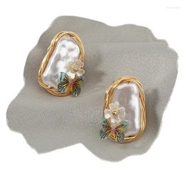 Stud Earrings Pearl Butterfly For Women Hand-wound Exquisite Earring Vintage