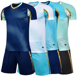 Survetement Football Kits Kids Adult Soccer Jerseys Set Men Boys Clothes Sets Short Sleeve Tracksuit 240306