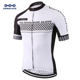 KEMALOCE Cycling Jersey Road Men Quick Dry Bicycle China Summer AntiUv MTB Racing White Fit Blank XS5XL Bike T Shirt 240311