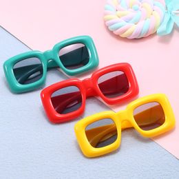 Kids sun glasses girls candy color square frame sunglass anti ultraviolet summer boys cool cycling eyewear Children beach holiday sunglasses Z1739