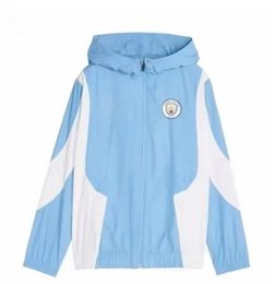 23/24 city HAALAND Hooded jacket Windbreaker soccer tracksuits GREALISH full zipper survetement jacket Training suit veste maillot de foot tracksuit