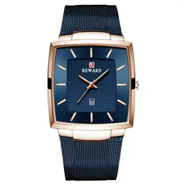 Wristwatches 2024 Men's Quartz Mesh Strap Business Casual Calendar Watch Relogio Watches For Men Gold Automatic