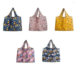 Storage Bags Folding Shopping Bag Fruit Animals Pattern Handbag Sundries Tote Outdoor