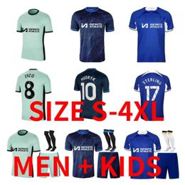 high quality 2023 2024 Nkunku Jackson CFC Soccer Jerseys Disasi 23 24 Enzo Fernandez JAMES STERLING Cucurella Chukwuemeka Football Shirt Men Kids Kit Ugochukwu