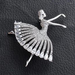 Brooches Elegant Fashionable Ballet Dancer Girl Brooch Pins For Women Cute Charming Luxurious Neckline Corsage Clothing Accessories Gifts