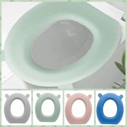 Toilet Seat Covers With Handle EVA Cover Soft Reusable Waterproof Cushion Thicker Adhesive Closestool Mat Household