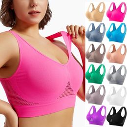 Bras Women Breathable Bra Daily Sports Fitness Yoga Gathering Solid Colour Simple No Steel Ring Underwear Beauty Back
