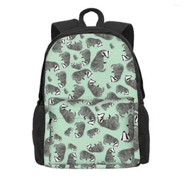 Backpack European Badger Pattern Backpacks Large Capacity Children School Bag Shoulder Laptop Rucksack Waterproof Travel