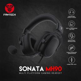 Instruments Fantech Mh90 Professional Wired Gaming Headphones Over Ear Hifi Monitor Music Headset with Microphone for Phone Pc Ps4 Xbox