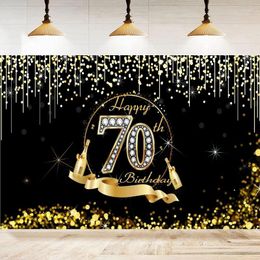 Party Decoration Pography Backdrop For Men Happy 70th Years Old Birthday Balloons Background Home Wall Banner Decor Poster