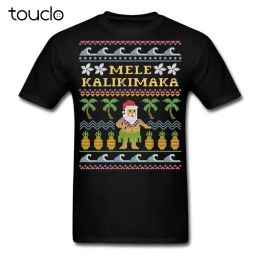 T-Shirts Mele Kalikimaka Hawaiian Santa Ugly Christmas Men'S TShirt unisex