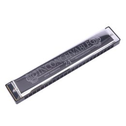 Instruments SW244 Tremolo Harmonica 24 Holes 48 Tones C Key Harmonica for Beginner Practise Traniner Exercise Instrument with Box