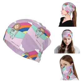 Berets Cute Skullies Beanies Caps Women Men UV Protection Neck Gaiter Winter Bandana Scarf For Hiking