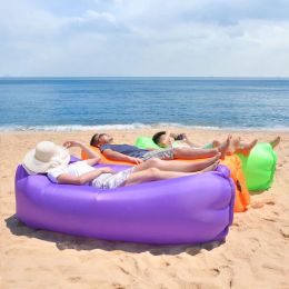 Mat Inflatable Beach Lounge Chair Fast Folding Camping Sleeping Bag Home Inflatable Sofa Waterproof Air Cushion Bed