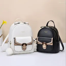 School Bags Luxury Women Korean Fashion Large Capacity Travel Backpacks High Quality Leather Shoulder Student Bag Backpack