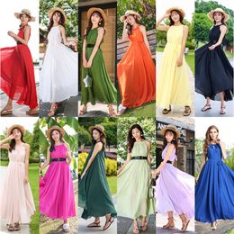Chiffon Dress Long-sleeved Summer Womens Beach Holiday Skirt Women