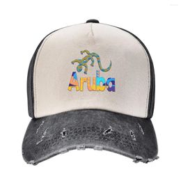 Unisex Man Women Caps ARUBA Ball - ONE HAPPY ISLAND LIZARD PARADISE Baseball Cap |-F-| Summer Hat Hats Men Women's |F| s Unisex 2024