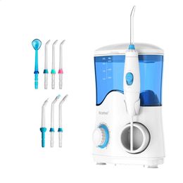 Oral Irrigator 600ml Water Dental Flosser Dental Care Kit Teeth Cleaner Water Pick with 7 Nozzles For Teeth Whitening Tool 240307