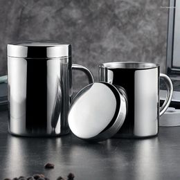 Mugs 304 Stainless Steel Double Walled Metal Coffee & Tea Cup Mug - Insulated Cups With Handles