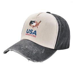 Ball Caps Classic USA Wrestling Baseball Cap Fashionable Funny Hat Snapback Dad Mens Women's