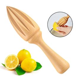 Juicer Beech Lemon Manuellt frukt Vegetabilisk trä Squeezer Orange Citrus Juice Extractor Reamer Köksverktyg